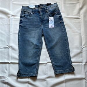 Blue Denim Capri Jeans